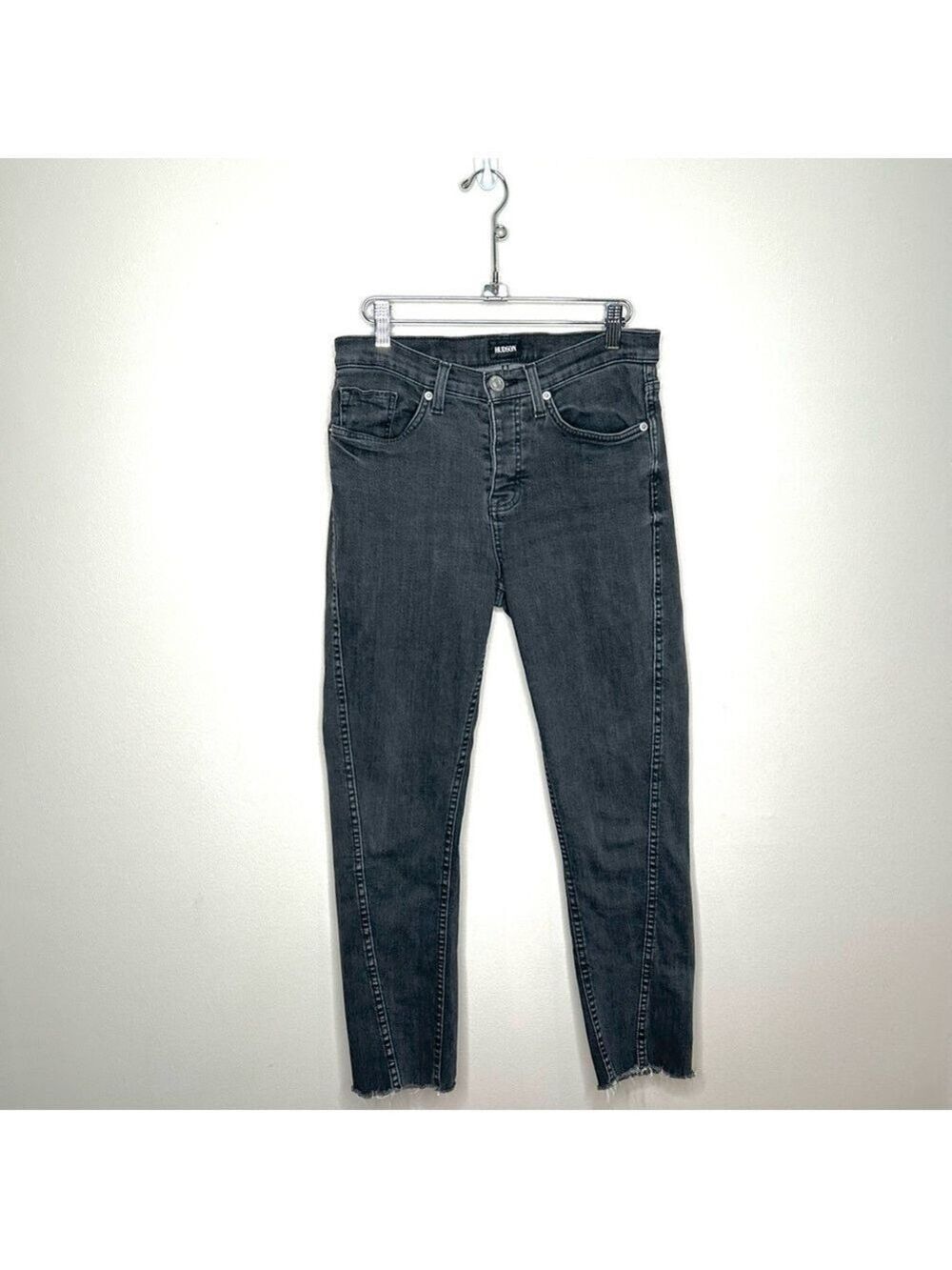 Hudson Jeans Black Straight Leg High Rise Size 27